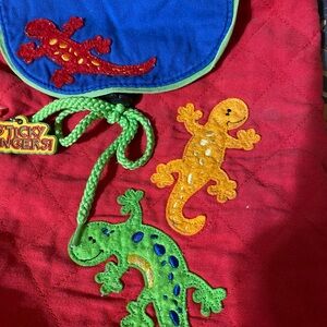 Kids Lizard Backpack - Red and Blue